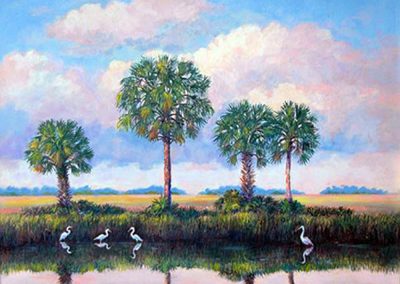 Florida Everglades original painting by Carolton Barron