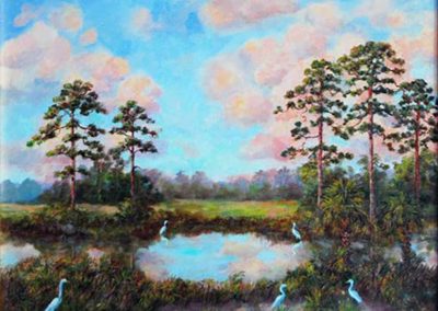 Florida Everglades original painting by Carolton Barron