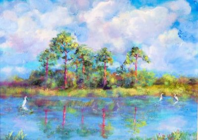 Florida Everglades original painting by Carolton Barron