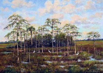 Florida Everglades original painting by Carolton Barron